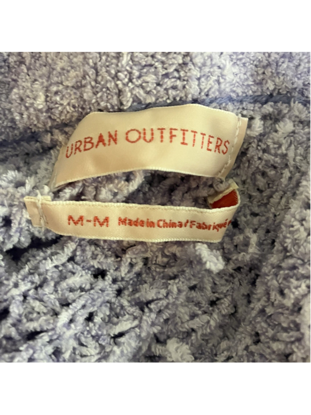 Urban Outfitters Cozy Loop Knit Cropped Sweater MEDIUM Lavender Oversized Fall - Picture 5 of 8